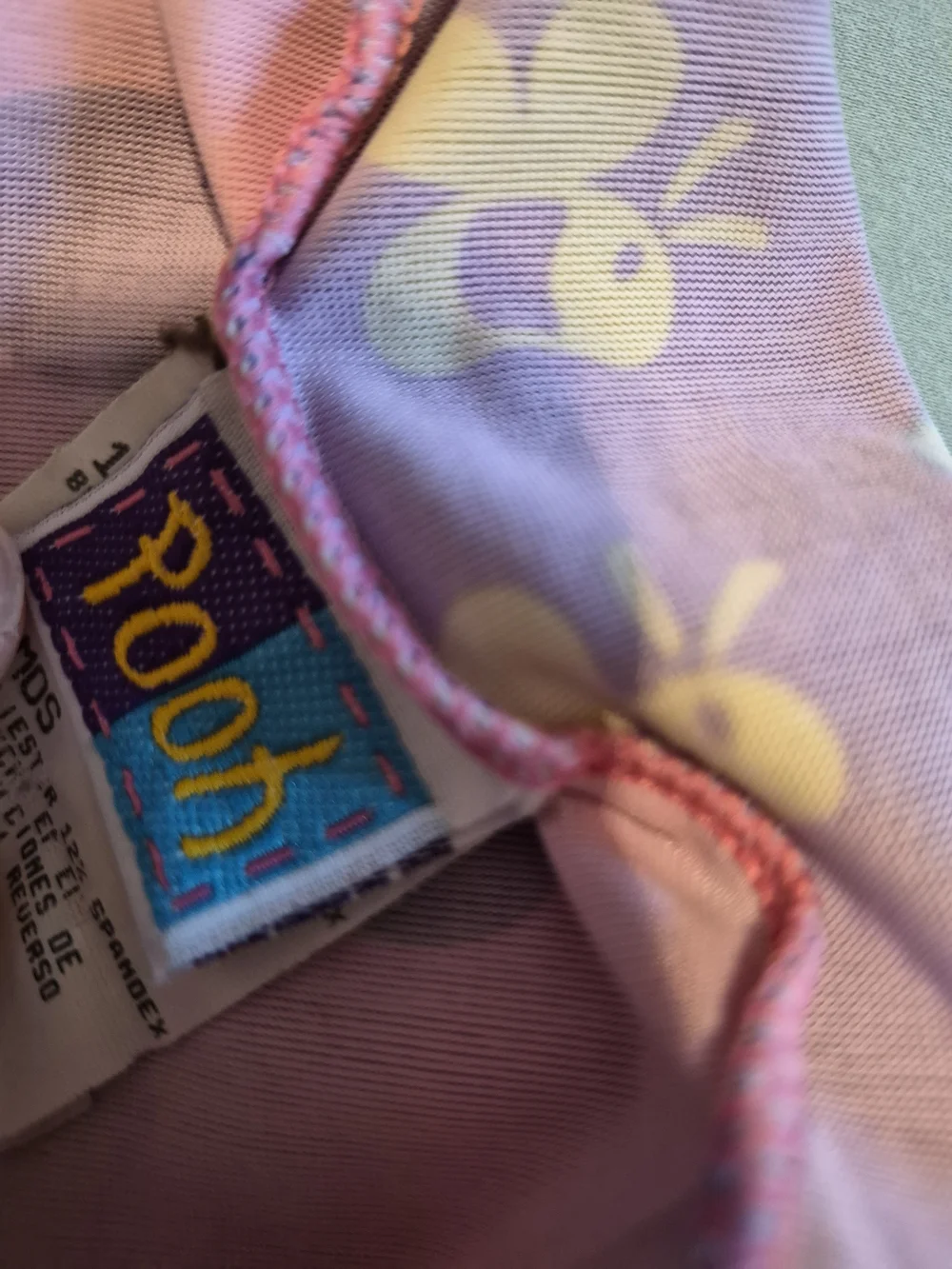 Vintage Winnie the Pooh One-Piece Swimsuit | Pink & Purple | Size 18M